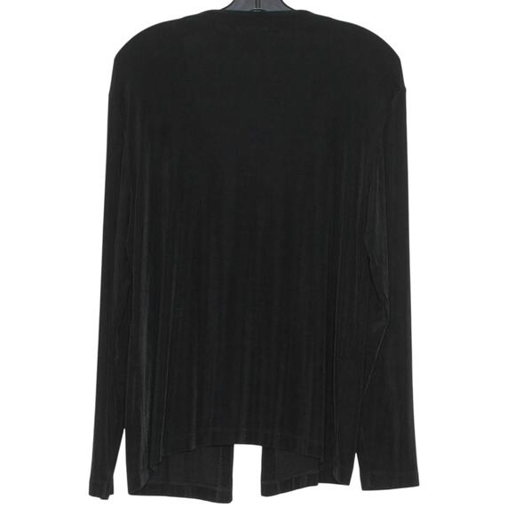 Chicos Travelers Cardigan Slinky Y2K Minimalist 90s Grunge Classic Black 3 XL 16 - Picture 2 of 6
